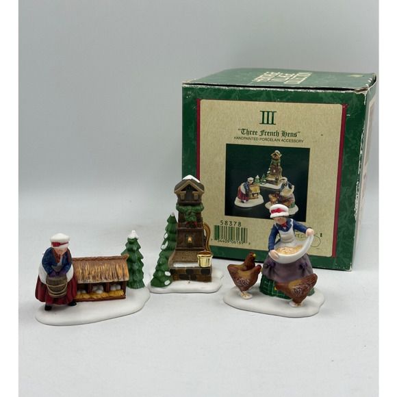 Department 56 - Three French Hens - 12 Days of Dickens Christmas - Picture 1 of 11